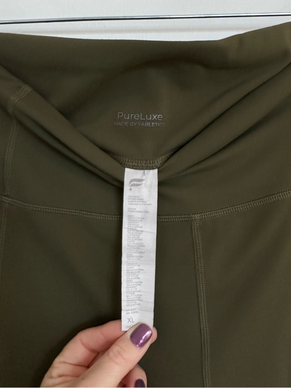 Fabletics Utility Green Oasis PureLuxe High-Waisted Pocketed Kick Flare - Picture 8 of 10